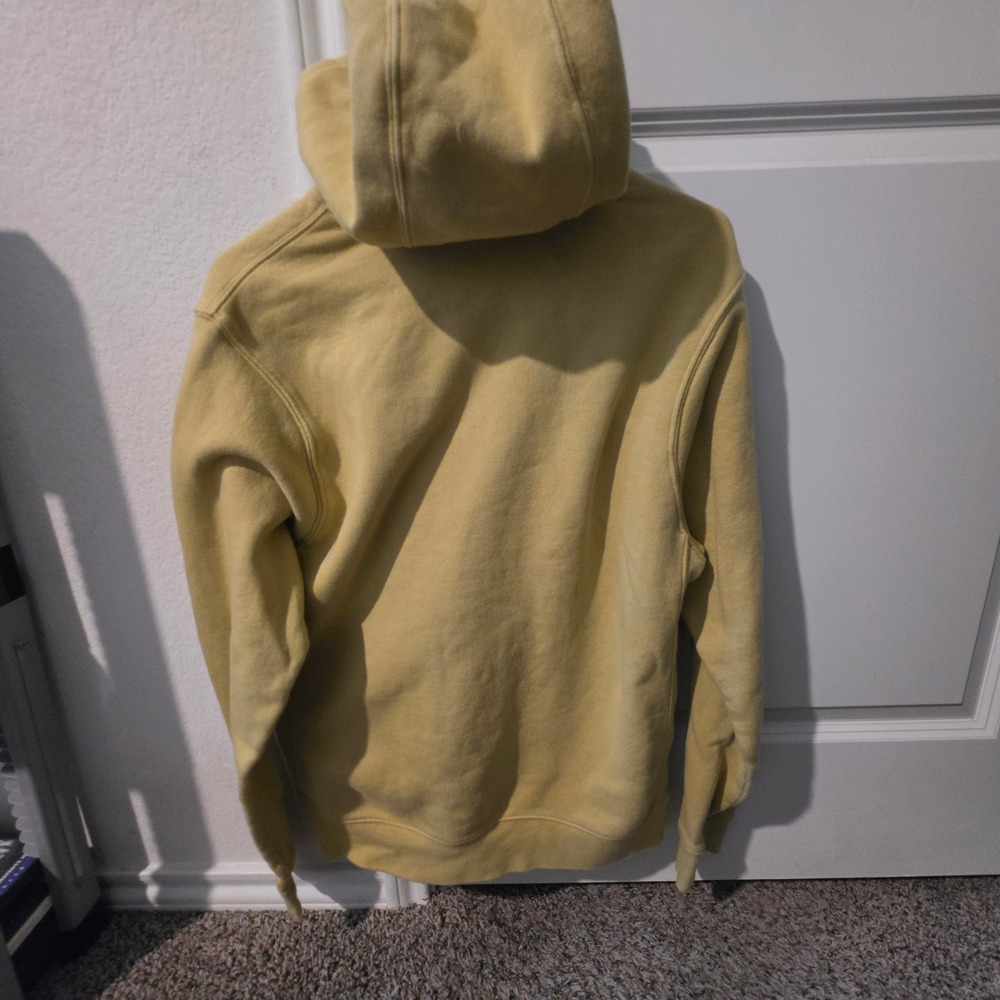 Nike Mens Sportswear Club Fleece Hoodie Mustard Yellow Gold Small BV2648-722 - Picture 5 of 7